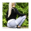 Sportowe Legginsy Fitness Trening Szare L LEG21L