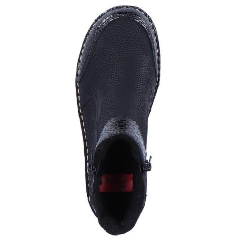 Komfortowe botki na suwaki ocieplane Rieker W RKR555 40