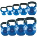 Kettlebell żeliwny pokryty winylem HMS KNV08 BLUE N/A