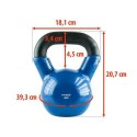 Kettlebell żeliwny pokryty winylem HMS KNV08 BLUE N/A