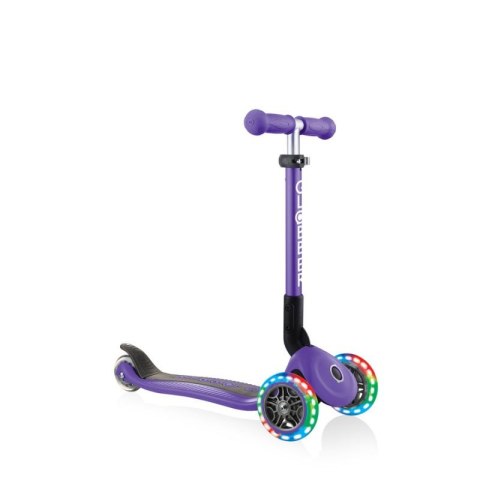 Hulajnoga 3-kołowa Globber Foldable Lights Violet Jr 437-103