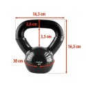 Kettlebell żeliwny Black HMS KNV04 N/A