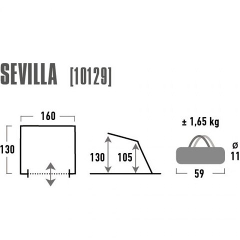 Namiot Plażowy High Peak Sevilla niebiesko szary 10129 N/A