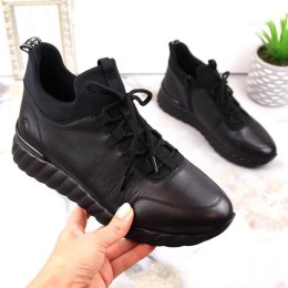 Skórzane półbuty Rieker W RKR611B czarne 37