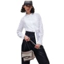 Koszulka Karl Lagerfeld KL Monogram Lace Bib Shirt W 220W1600