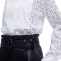 Koszulka Karl Lagerfeld KL Monogram Lace Bib Shirt W 220W1600