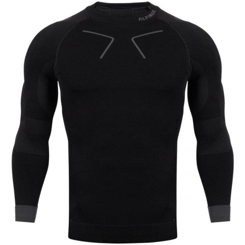 Koszulka termoaktywna Alpinus Tactical Base Layer czarno-szara M GT43219 L