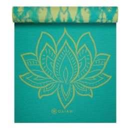 Mata do Jogi dwustronna GAIAM Turquoise Lotus 6 MM 62344 N/A