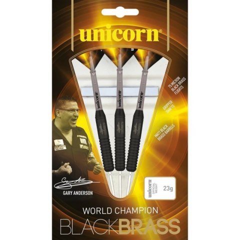 Rzutki steel tip Unicorn Black Brass - Gary Anderson 22g:27664|24g:27665|26g:27666 22 g