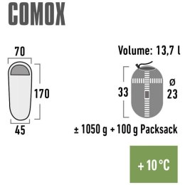 Śpiwór High Peak Comox 170x70x45 cm lewy 23045 N/A