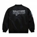 Kurtka Mitchell & Ness Lightweight Satin Bomber San Antonio Spurs M SJKT6599-SASYYPPPBLCK L