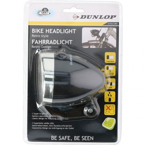 Lampka rowerowa Dunlop headlight white 3led AB 16809 5