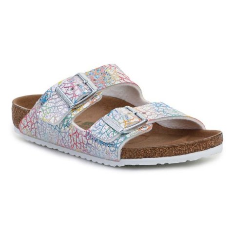 Klapki Birkenstock Arizona Kids Flashy Hologram Silver Jr 1022173 EU 34