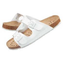 Klapki robocze Abeba Sandals White W 8087 35