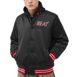 Kurtka Mitchell & Ness NBA Heavyweight Satin Jacket Miami Heat M OJBF3413-MHEYYPPPBLCK S